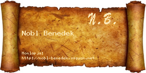 Nobl Benedek névjegykártya